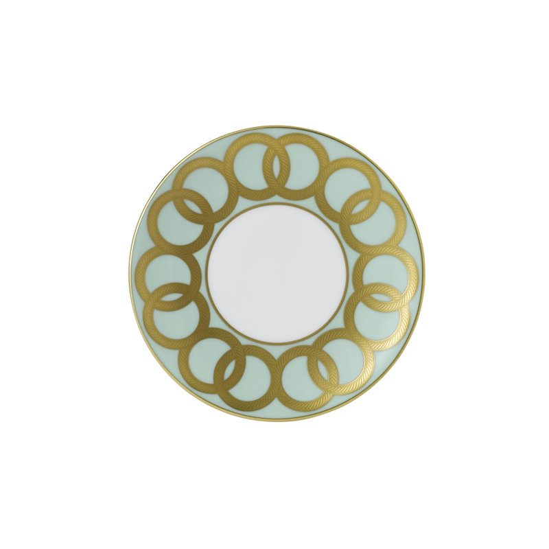 Riv Handmade China Bread and Butter Plate, Mint Green
