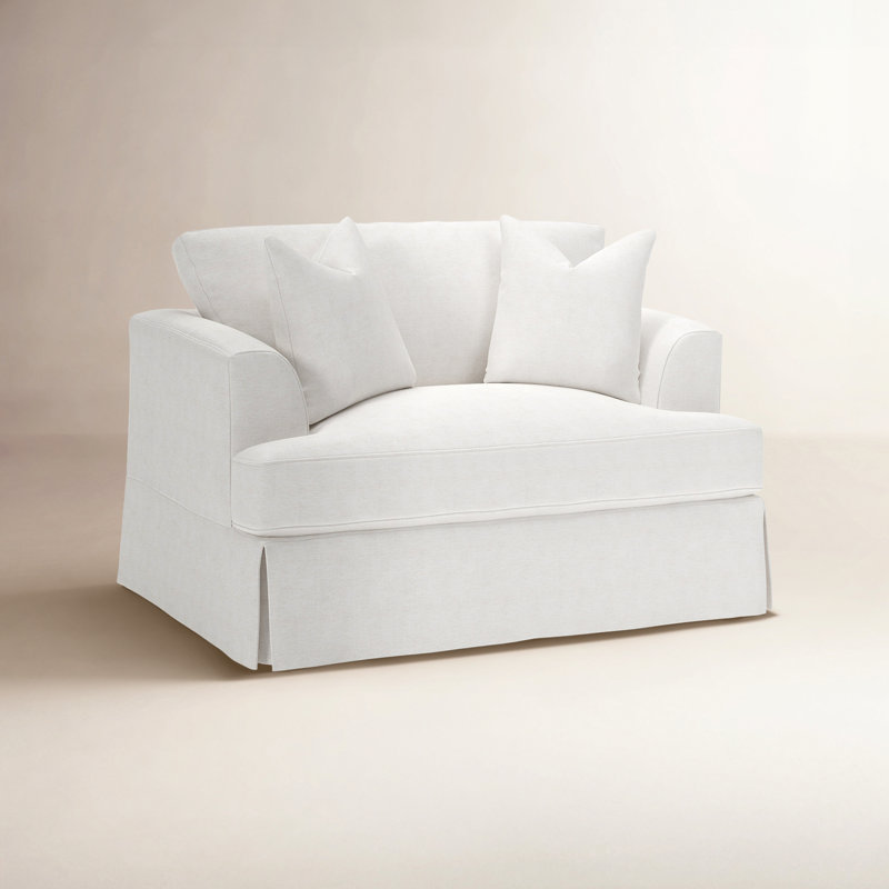 Chaise et demi Lucia, Chenille Crypton® neige Nomad