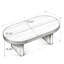 Table basse moderne cannelée ovale-922008077