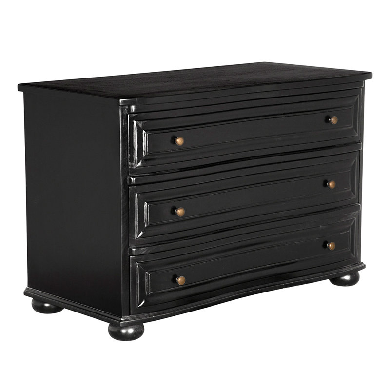 Lauren 3 - Drawer Dresser, Hand Rubbed Black