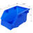 26" W Dual-Sided Mobile Metal Frame Plastic Bin Rack, With 2 Locking Wheels 6-Tier And 60-Bin Storage Rack