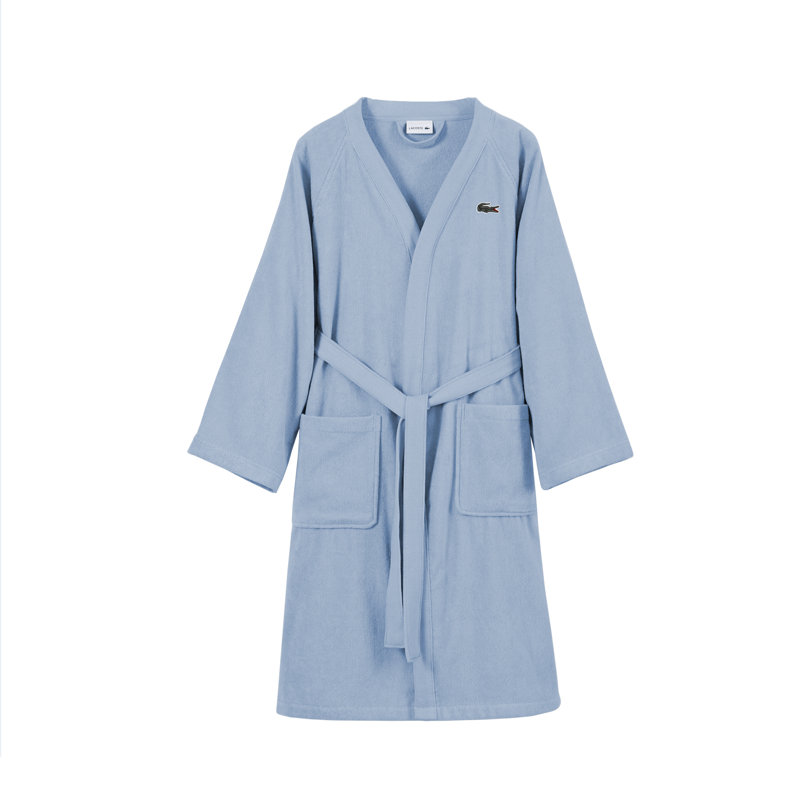 Peignoir en coton piqué 100% coton Lacotte Classic, Ciel