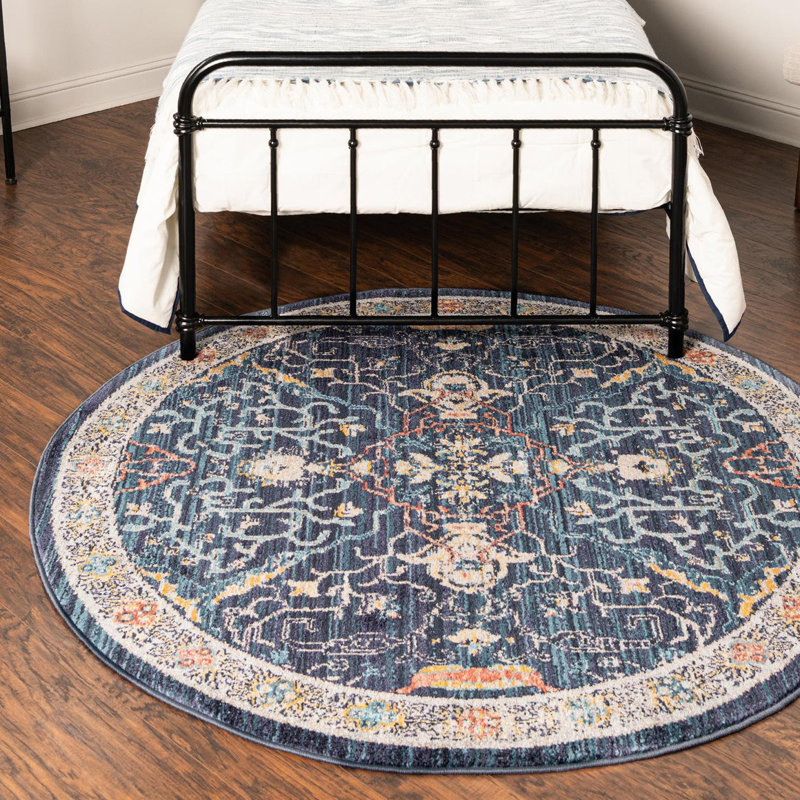 Alkire Floral Indoor Rug, Round 3'3"