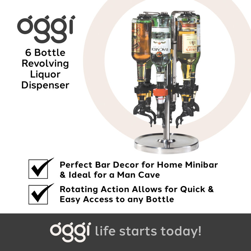Oggi Barware 6 Piece Beverage Dispenser Set