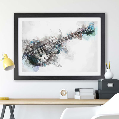 An Electric Guitar - Single Picture Frame Painting