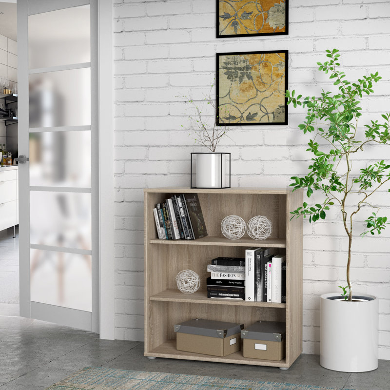Amandla Standard Bookcase, 85.5cm H x 73.7cm W x 34.8cm D, Sonoma Oak