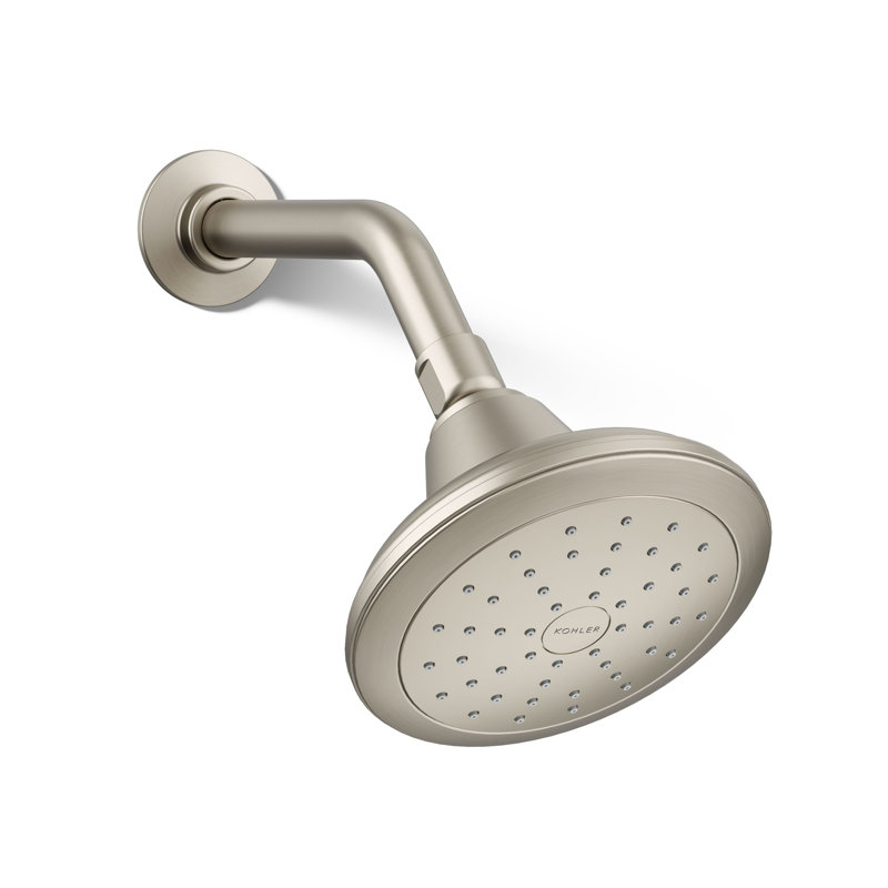 Pinstripe Single-Function Full/Standard Fixed Shower Head, Vibrant Brushed Nickel