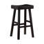 Ensemble de 4 tabourets transitionnels de hauteur bistro, tabourets de table et de bar à finition noire en bois d'hévéa massif-690222101-690222107-690222105