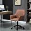 Siège de bureau brun, dossier moyen, hauteur réglable, rembourrage en microfibre, option pratique de sièges confortables avec rembourrage,