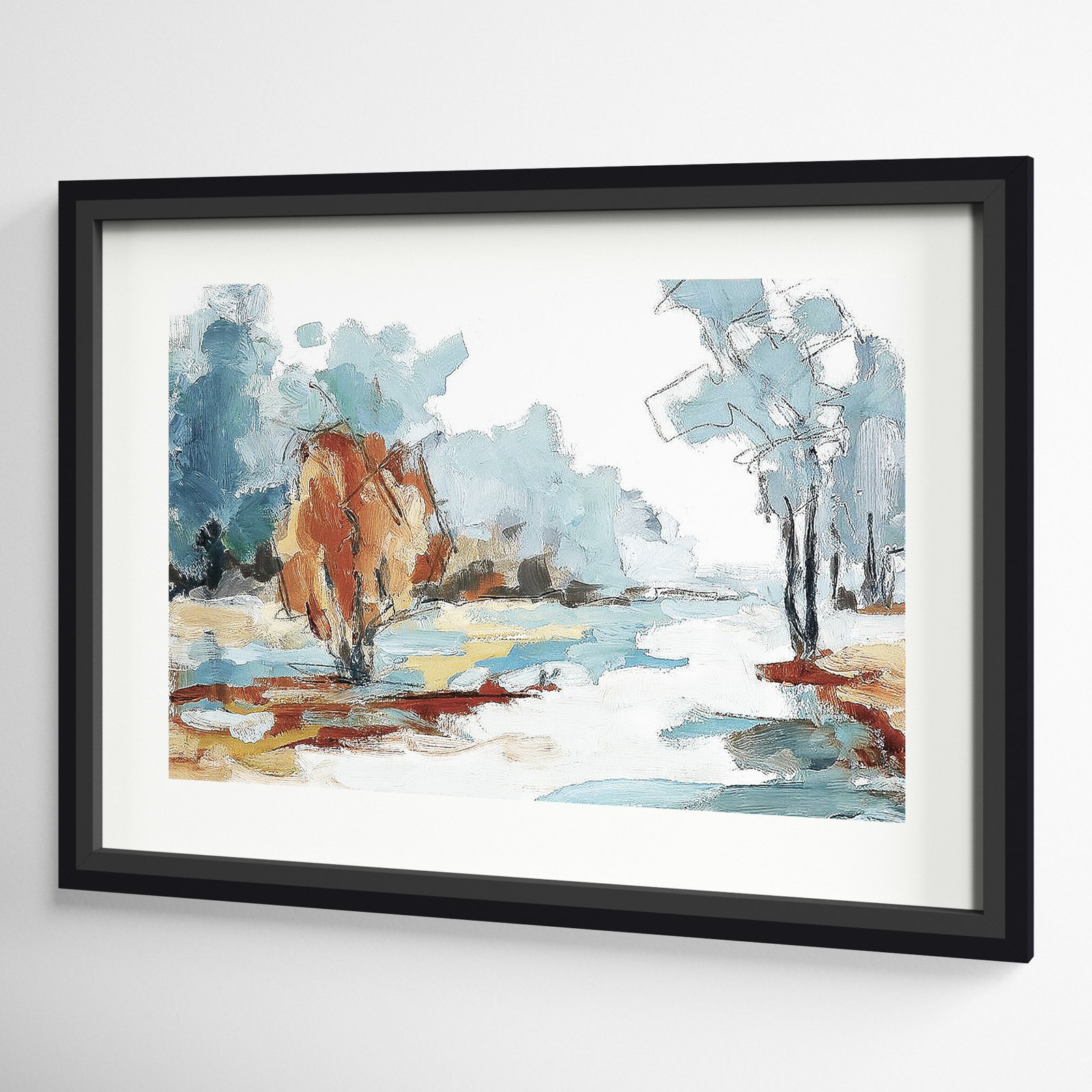Forest Backroads VI Print, 18" H x 25" W, Black Framed Paper