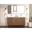 Meuble-lavabo sur pied moderne Tennant Brand 72 pouces, chêne chaud brun fumé, double vasque, comptoir en quartz blanc, entièrement assemblé