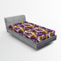 Mauve, jaune foncé / floral