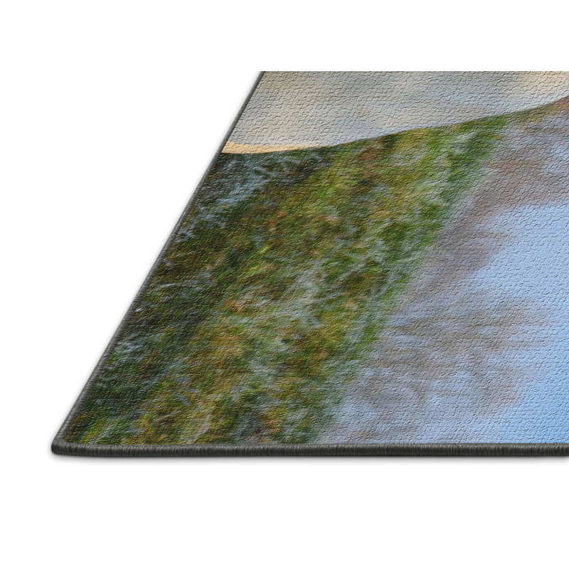 Tapis de coin bleu labrador retriever, Rectangle 2 pi x 4 pi