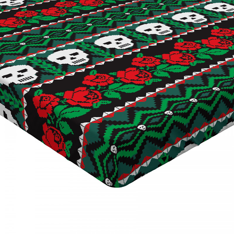 Microfiber Floral Fitted Sheet, Queen Fitted Sheet