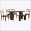 Ensemble de table de salle à manger ovale 6 pièces avec banc et chaises Sturdy-207024391-207024392