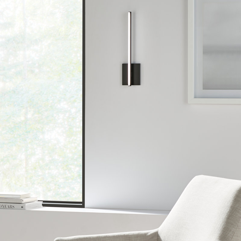 Kenway 1 - Light LED Armed Sconce, Matte Black