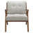 Balom Retro Button Tufted Upholstered Arm Chair with Angled Wood Frame-376529586