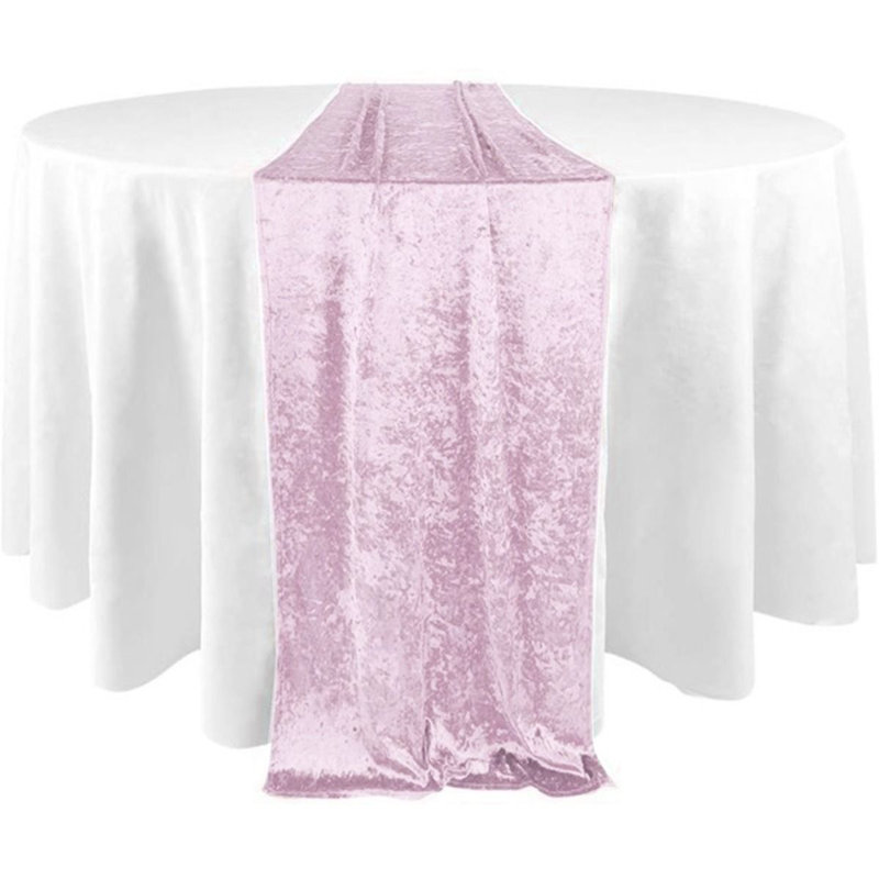 Abye Crush Velvet Table Runner - Premium Heavy Weight Textured Fabric, Wrinkle-Resistant & Luxurious - Wedding/Christmas/Holiday Decor - 14x108 Inch
