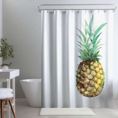 Shower Curtain GA77 – Polyester Shower Curtain, Dye Sublimation Print, 71" W × 74" L