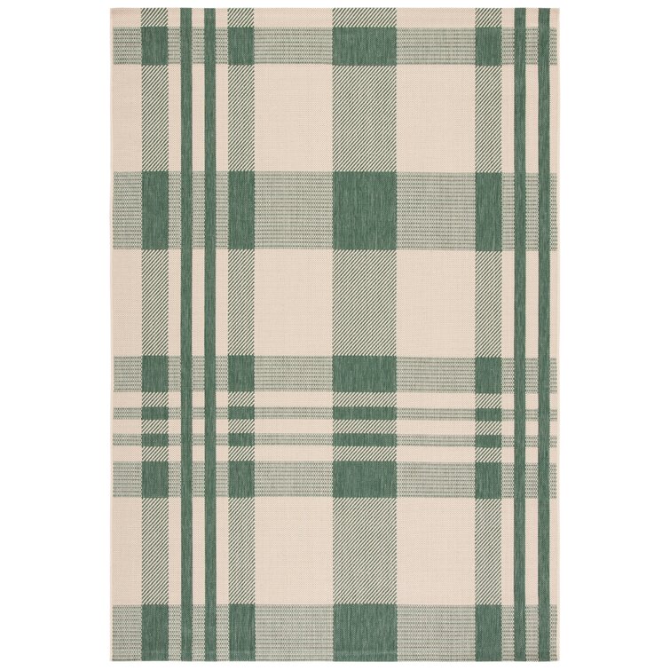 Black & Bone Plaid Outdoor Rug - Safavieh.com  Outdoor rugs, Outdoor rugs  patio, Front porch decorating