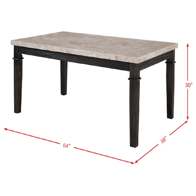 Table de salle à manger avec plateau en marbre PORTIA