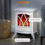 Baty Electric Stove Heater with Realistic Flame Effect, 2000W, White