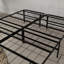 Grand lit plateforme en acier noir - fiable, hauteur de 14 pouces, lit d'une capacité de 2000 lb, sans sommier, surélevé pour le rangement, assemblage facile-1747879337