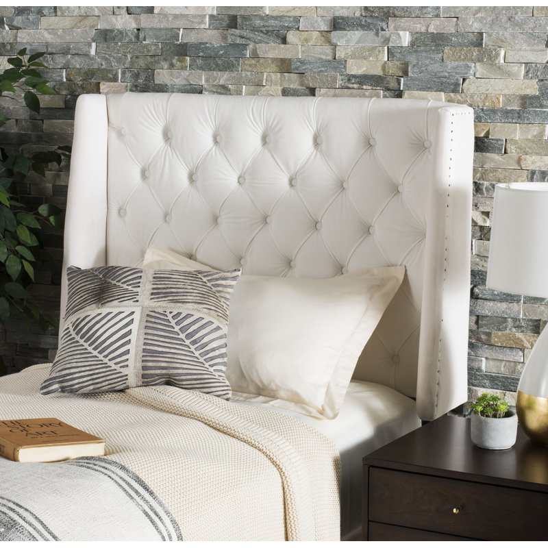 Bertlinde Upholstered Headboard, Full, Velvet White