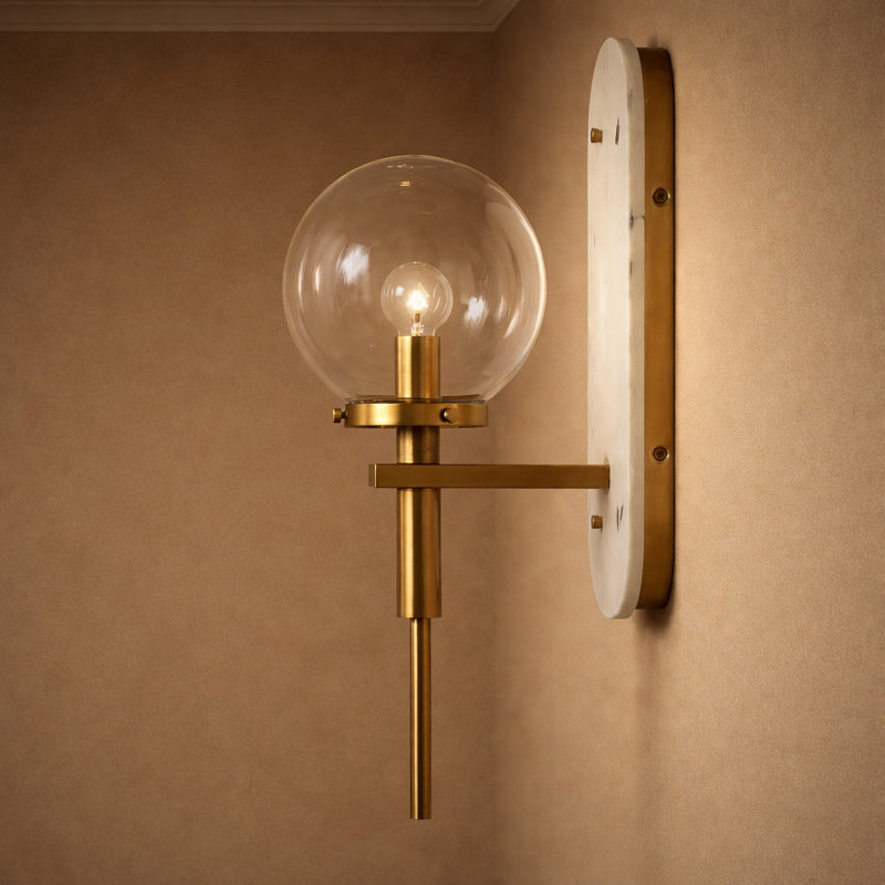 Gilda Single Light Plug-In Wall Sconce by Lisa McDennon, Heritage Brass