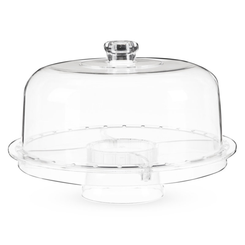 Multi-Functional Acrylic Server with Round Cake Mold