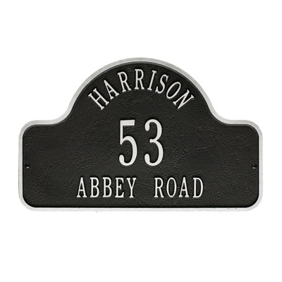 Lexy 3-Line Wall Address Plaque