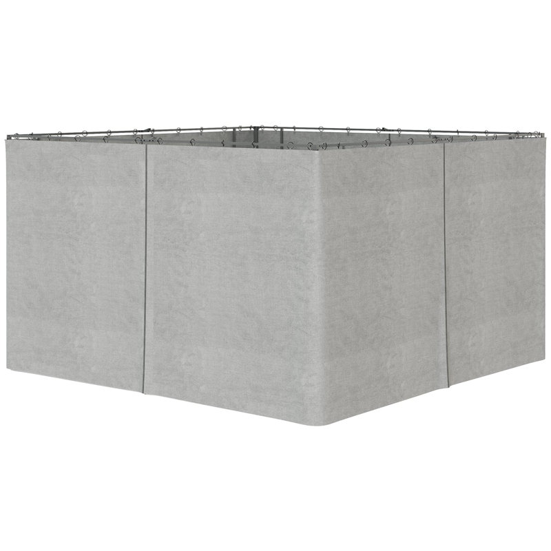 Bakasura Dakota Fields Grey Fabric Side Wall for Gazebo