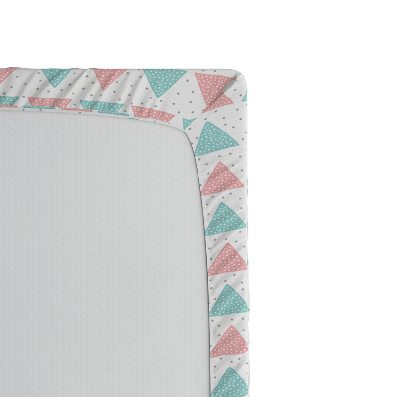Microfiber Geometric Fitted Sheet, Full Fitted Sheet
