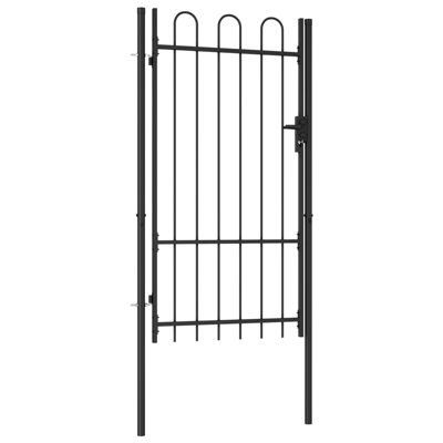 Barrière en métal noir