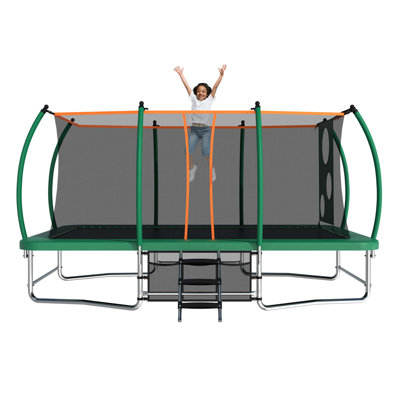 Outdoor Square Trampoline for Kids and Adults with Advanced Safety Features