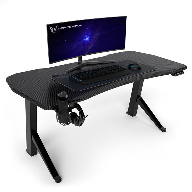 Inbox Zero 140cm Height Adjustable Rectangle Writing Desk | Wayfair.co.uk