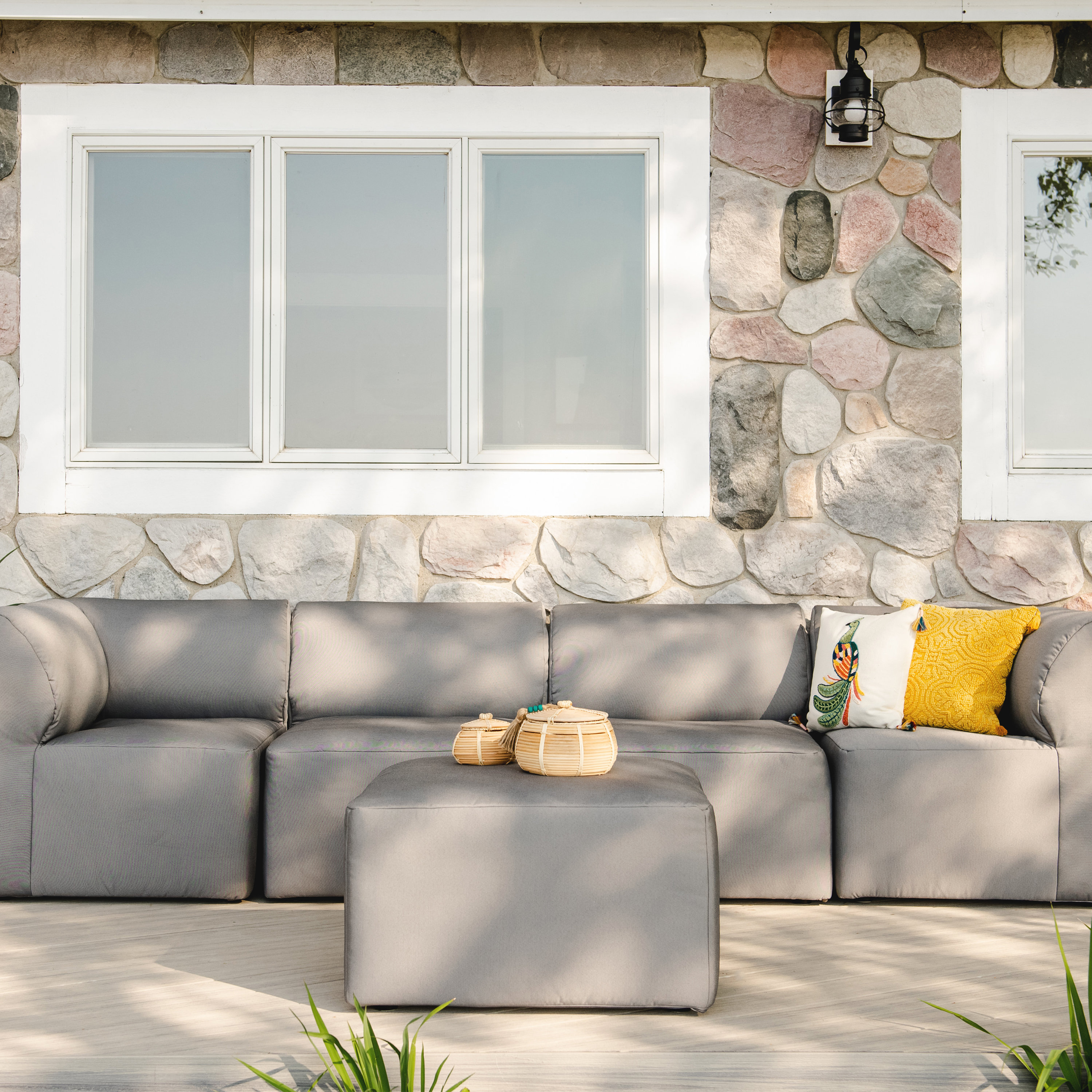 Big Joe Patio 5 Piece Outdoor Sectional Set