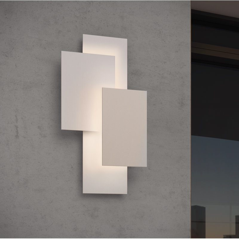 Inside-Out Aluminum LED Wall Light, Textured White