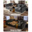 Canapé modulaire surdimensionné à 4 places en chenille surdimensionné avec canapé-lit extra profond et méridienne certifié FSC-5319013