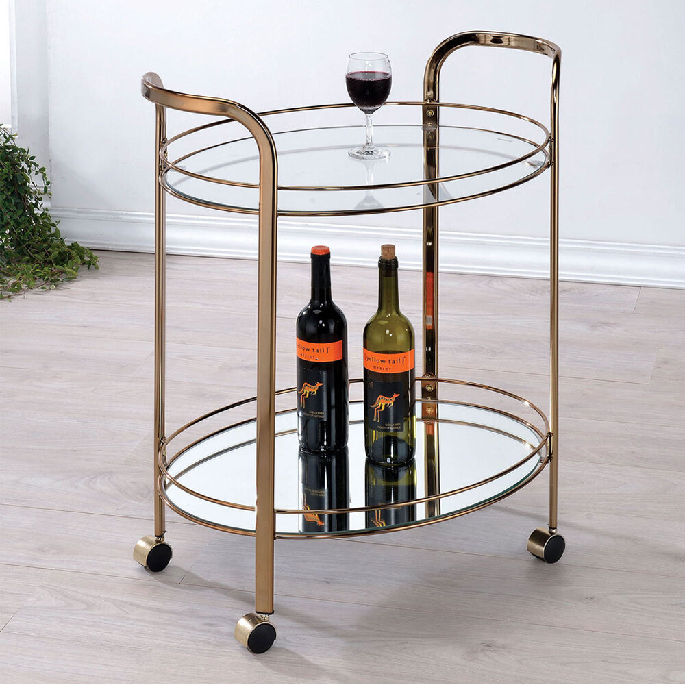 Mercer41 Gutierrez Metal Bar Cart | Wayfair