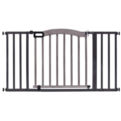 Metal Adjustable Pressure Mounted Pet Gate With Door