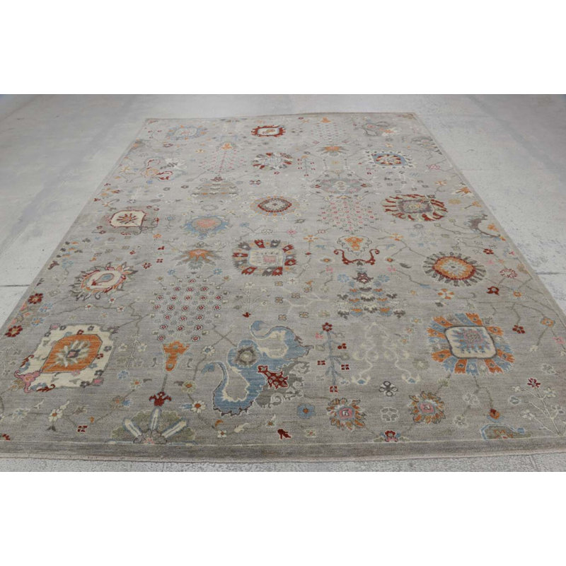 Transitional One-of-a-Kind Rectangle 8'8" X 10' Hand Knotted Area Rug