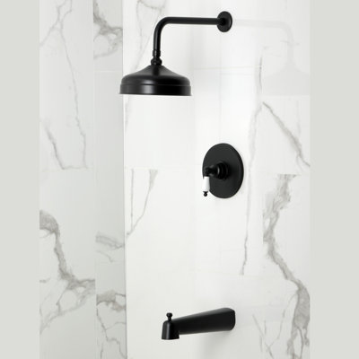 Robinet de baignoire et douche à pression équilibrée à poignée simple Kingston Brass
