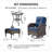 Aristil 5-Pieces PE Wicker Outdoor Patio Conversation Set With Swivel Glider Chair And Ottomans-120284814
