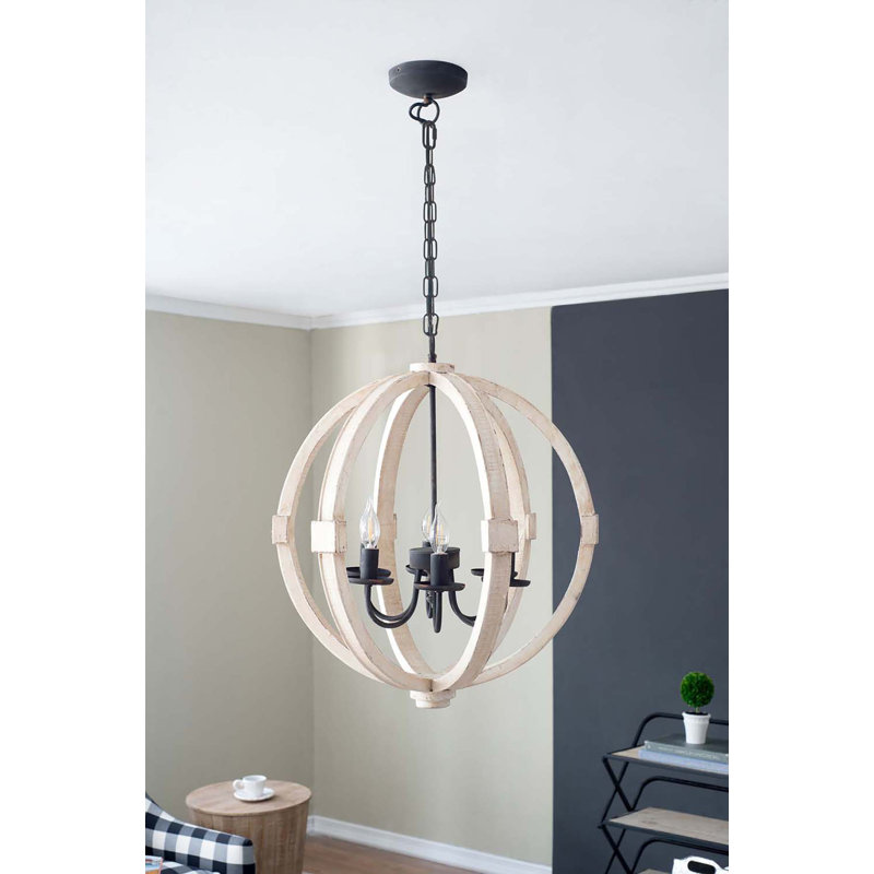 Lustre 6 lumières façon bougie Reanna