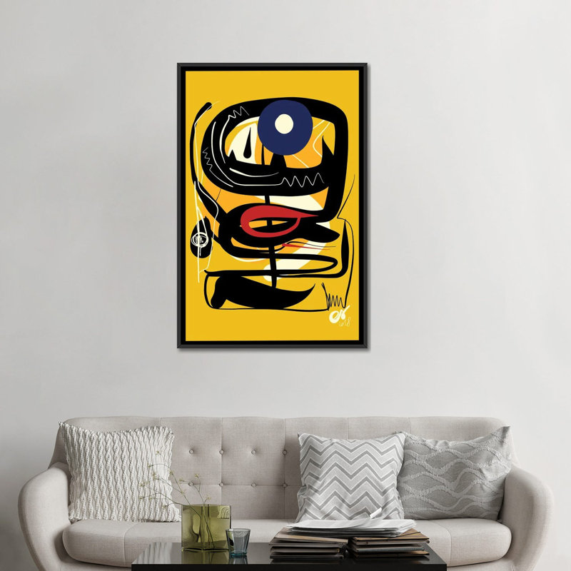 Reproduction d'art graphique sur toile, "Yellow Yellow Blue Eye" par Emmauel Signorino, H 48 po x l 32 po x P 1,5 po
