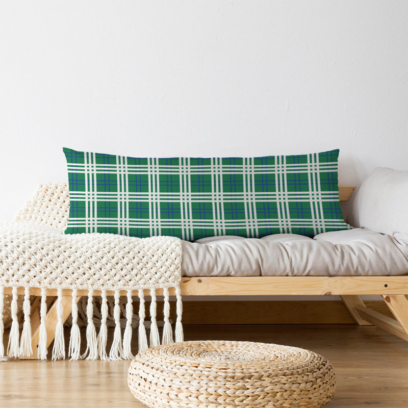 Coussin de soutien en polyester Seattle, Vert / Bleu / Blanc, Microfibre