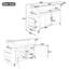 Îlot de cuisine pliable pour l'extérieur avec roulettes verrouillables, armoire de rangement et porte-serviettes pour patio-1093696172