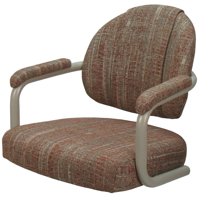 Tabouret de bar pivotant 30 po Cathee, Rouge, Beige