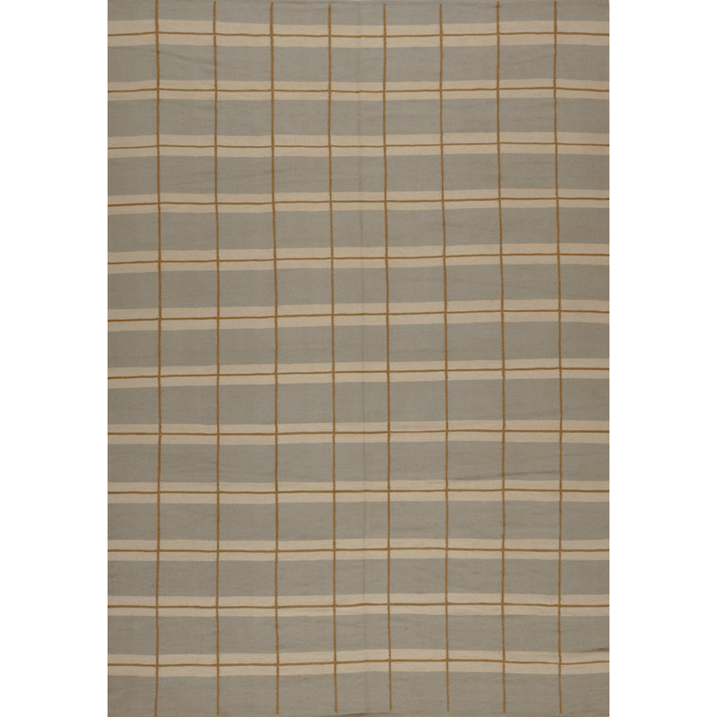 Plaid Area Rug in Brown/Gray